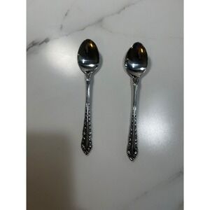 National Stainless‎ Illusion Teaspoons Set of 2 Glossy Silverware Japan
